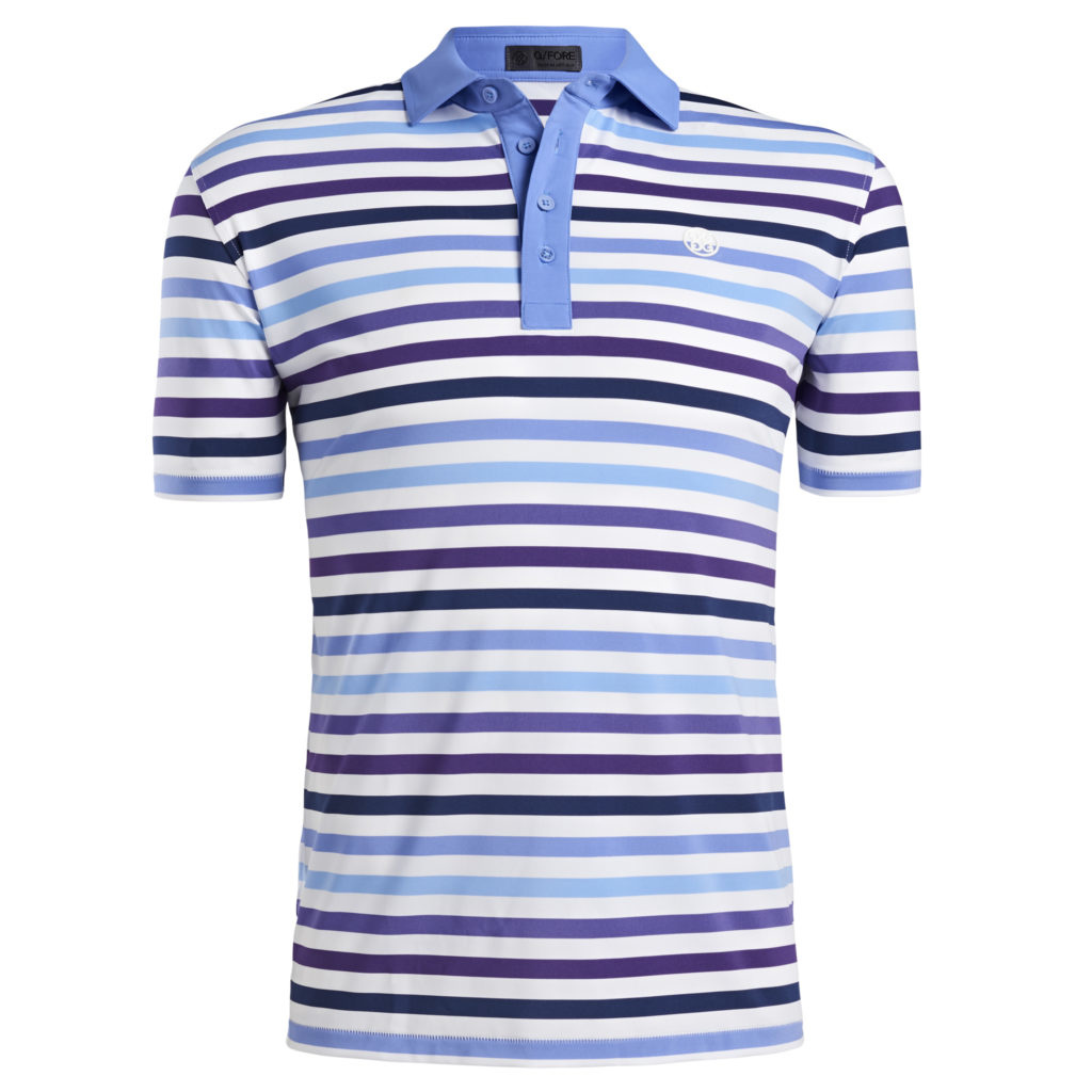 G/Fore | G4MS22K26 | Mens | Jersey Stripe Polo | Snow