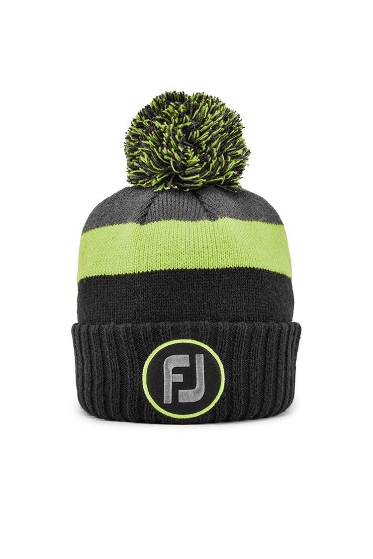 Footjoy | FH21BPOM | Pom Pom Hat | Black / Lime / Charcoal