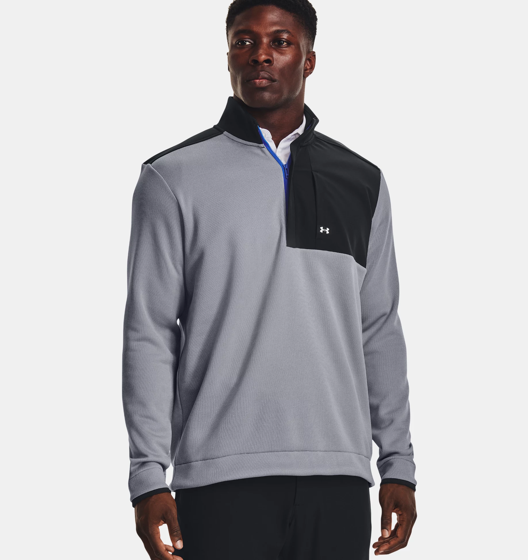UA | 1373415-035 | Storm Sweater Fleece | 1/2 Zip | Steel / White / Steel