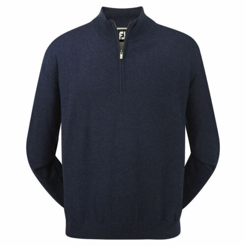 Footjoy | 95391 | Wool Blend 1/2 Zip Lined Pullover | Navy