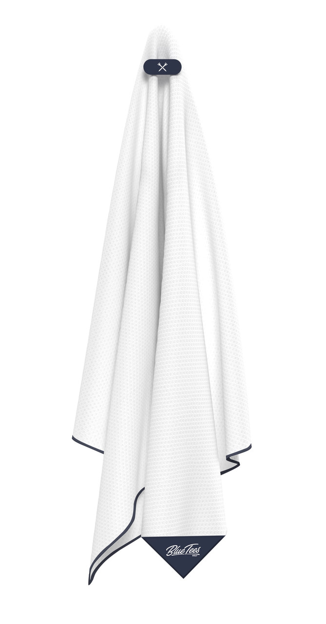 Blue Tees Golf | Magnetic Towel Standard | White